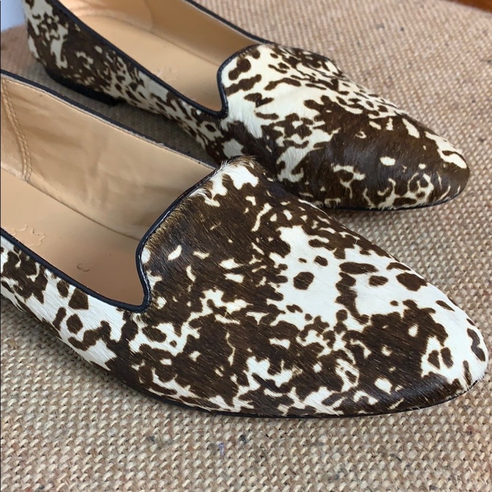 CALF HAIR animal print ballet flats